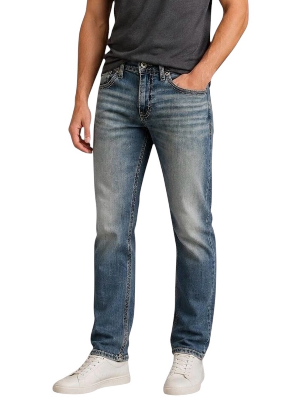 BKE Jake Straight Men’s Jeans Broken In & Rugged Look Size 33R
